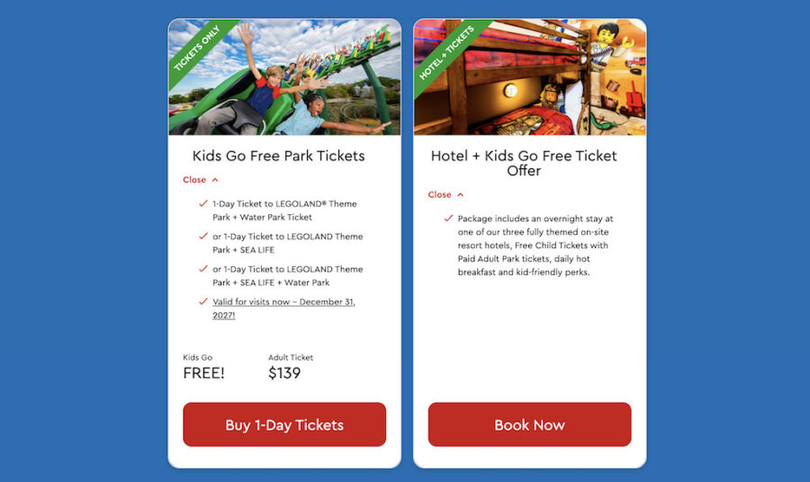 Legoland Kids Go Free