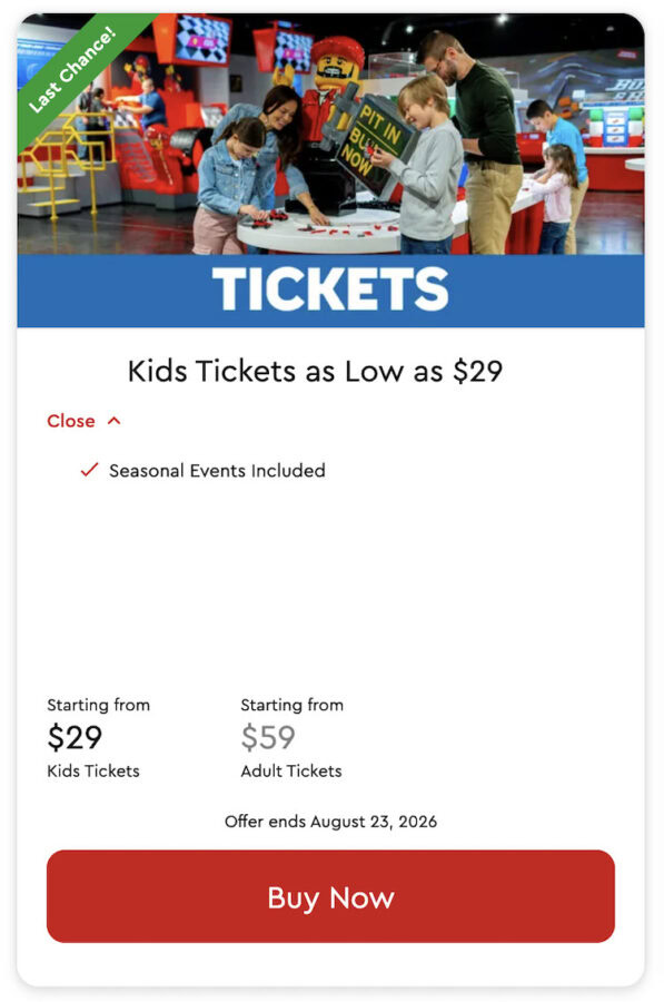 Legoland New York Brick or Treat discount tickets